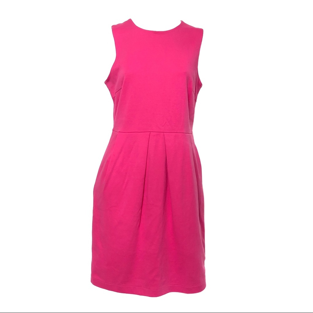 J. Crew Pink Jersey Sheath Sleeveless Dress Pocket